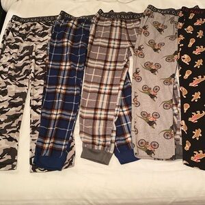 Old Navy boys pajama bottoms set of 5 pairs XL
